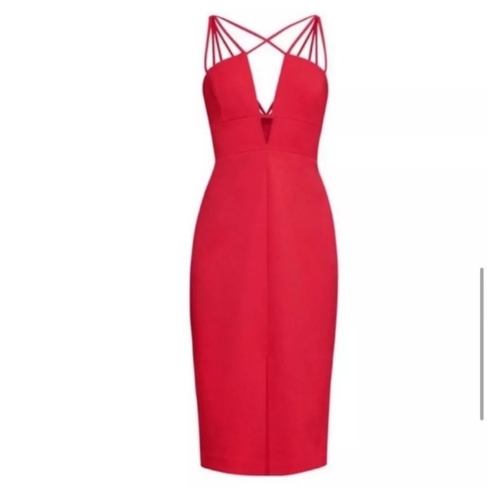 BCBGMaxAzria Sidonia Midi Dress- Size 2- Red ♥️